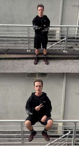 Customer photo review of FULL DOUBLE ZIP BOXY HOODIE - REVENGE / BLACK