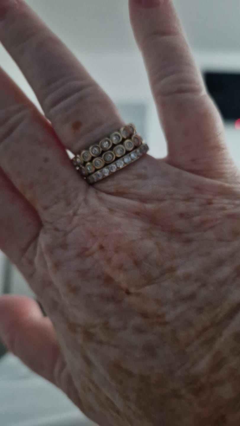 Customer photo review of Bezel Tennis Ring