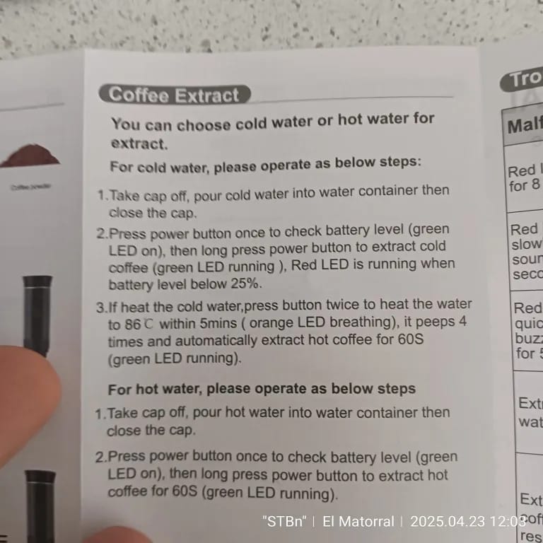 Customer photo review of Caffettiera Portatile - MokaElite