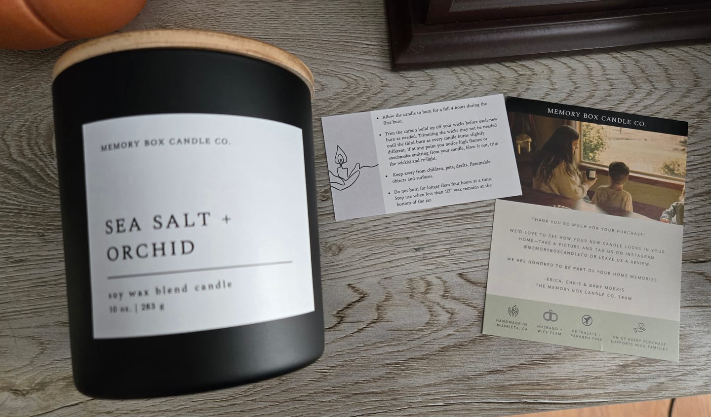Customer photo review of Sea Salt + Orchid 10 oz. Candle