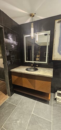 Customer photo review of Leuven Floating Vanity - Solid Wood (36"-72")