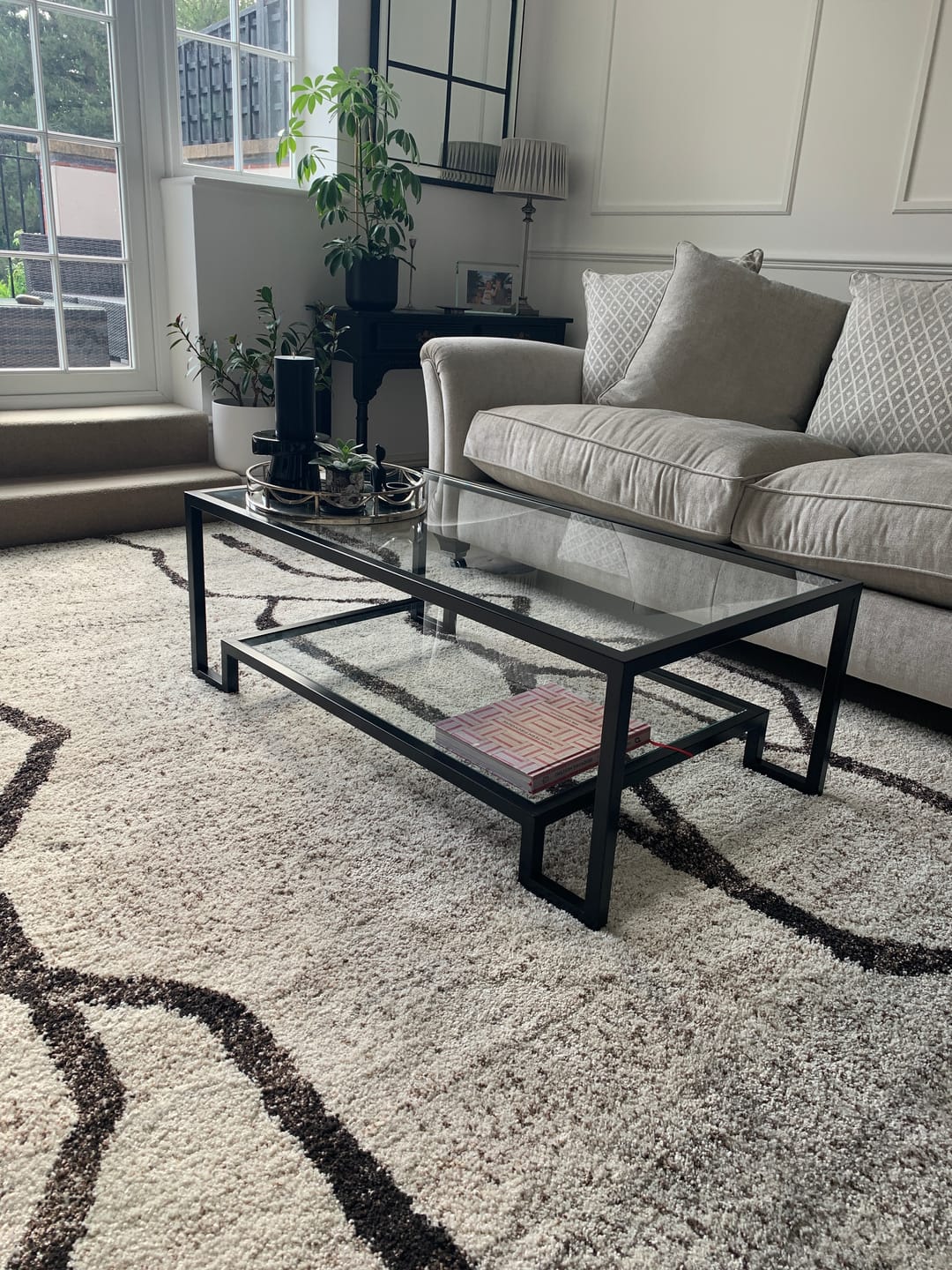 Customer photo review of Hudson Glass Metal Coffee Table - Black