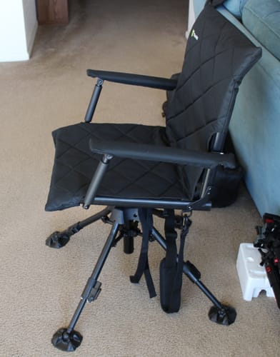 Customer photo review of Hunting Chair Adjustable Height 360°  Swivel Blind Chair With Armrests