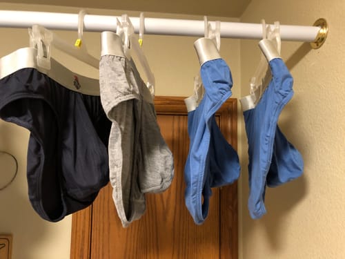 Customer photo review of Modal 0in Briefs No Fly 3pk Blue/Gunmetal Gray/Heather Gray