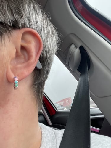 Customer photo review of Colourful Love Earrings