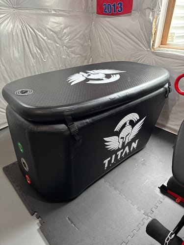 Customer photo review of Black Triumph Cold Plunge Tub + Chiller Bundle