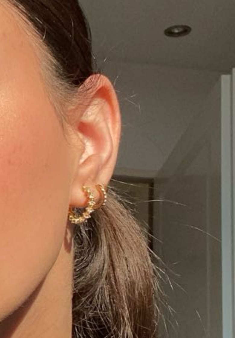 Customer photo review of Klara Ohrringe | 18K vergoldet