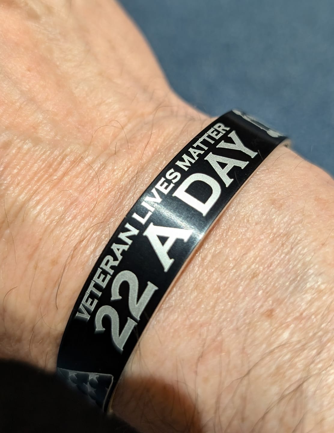 Customer photo review of Veteran Lives Matter Bracelet