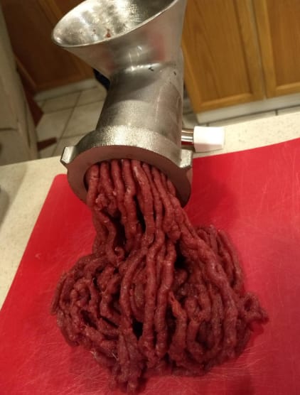 Customer photo review of Manual Meat Grinder