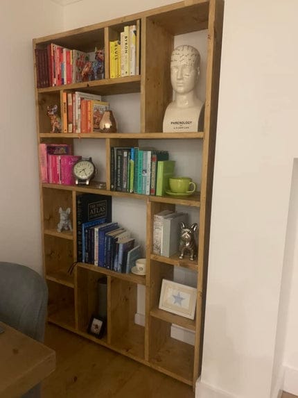 Customer photo review of Reclaimed Wood Bookcase - Rustic Shelving Unit | Handmade Bookshelf | Storage Solution - og