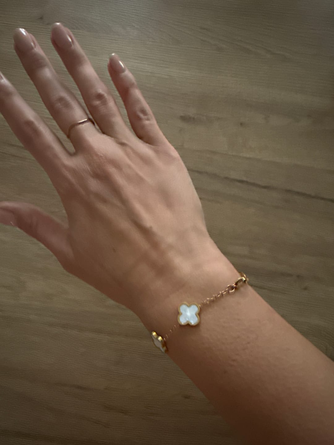 Customer photo review of White Clover Bracelet