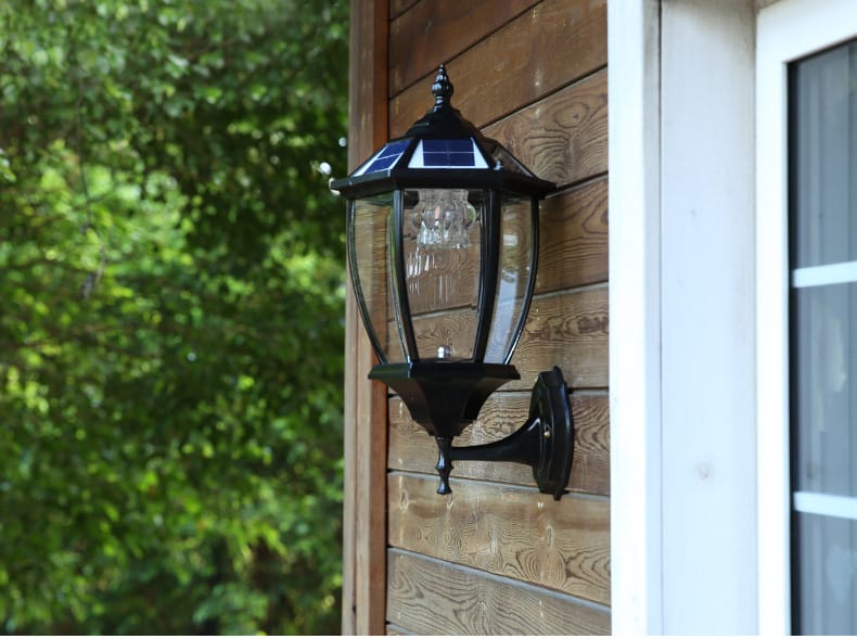Customer photo review of Antique Solar Wall Light Hexagonal Solar Wall Lamp Clear Glass Gate Outdoor Front Door