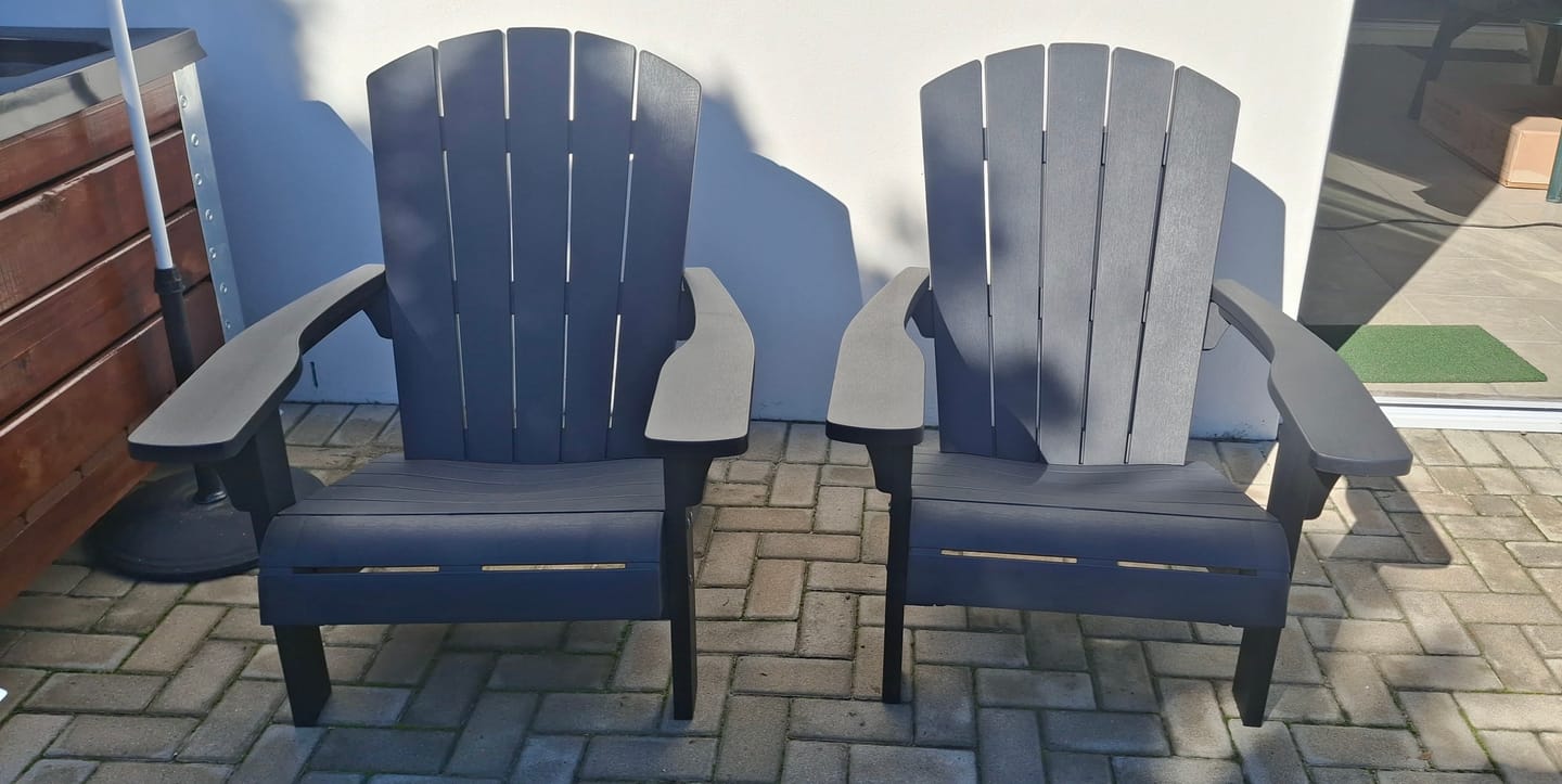 Customer photo review of TROY CHAIR 2 PACK – GRAPHITE