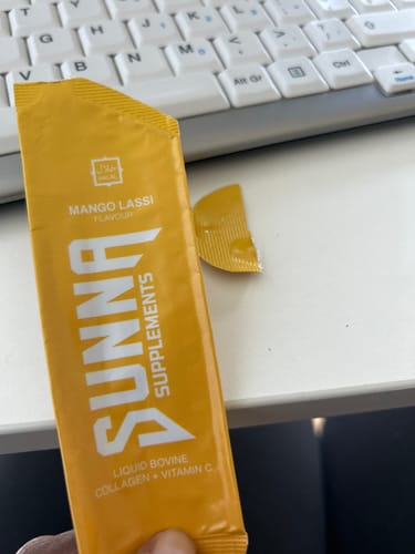 Customer photo review of Mango Lassi Collagen Drink with Vitamin C