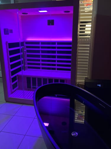 Customer photo review of Nordhaus Ice Bath - Matte Black - Oval + 3 Person Infrared Sauna