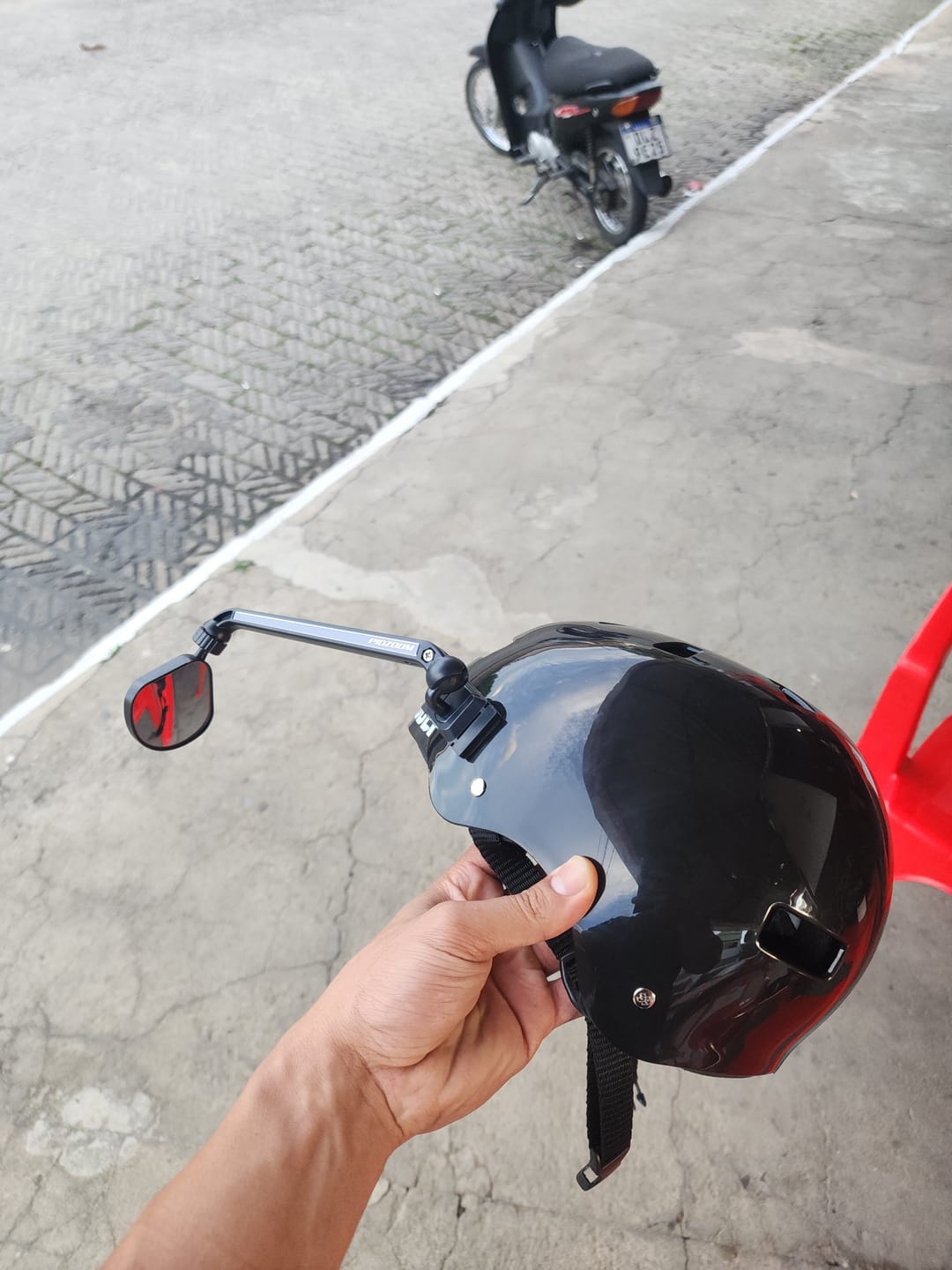 Customer photo review of Helmet Mirror