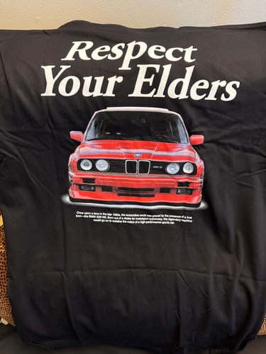 Customer photo review of RESPECT ELDERS TEE