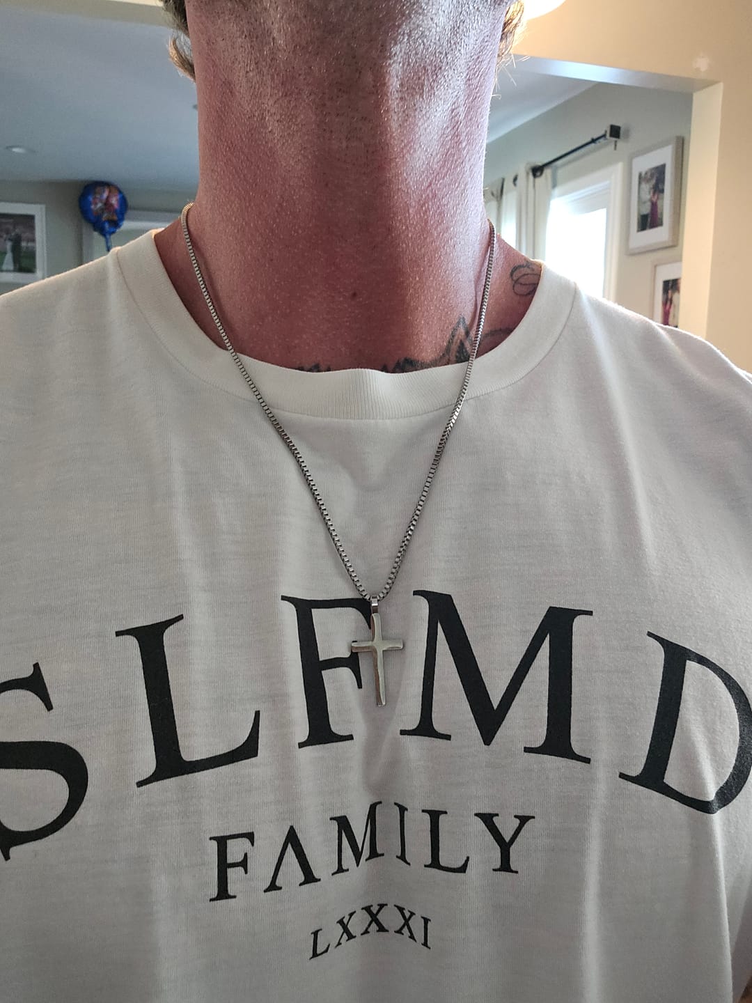 Customer photo review of Classic Cross & Box Chain