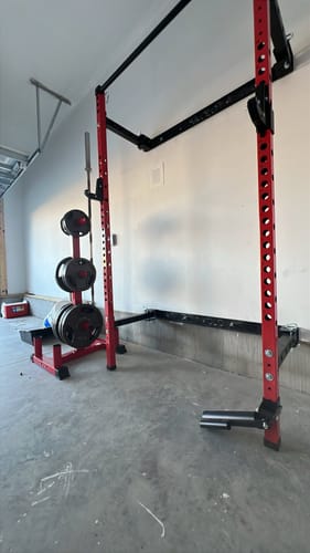 Customer photo review of FOLDGYM™ Wall Mounted Folding Squat Rack