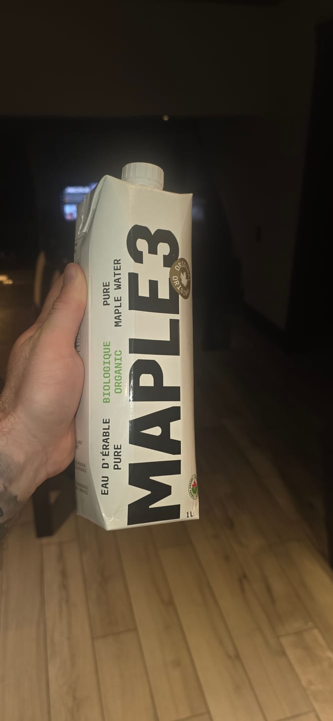Customer photo review of Pure Organic Maple Water