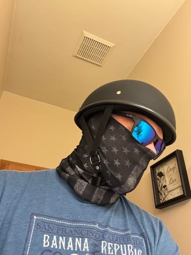 Customer photo review of Smallest & Lightest DOT Beanie Helmet - Matte Black