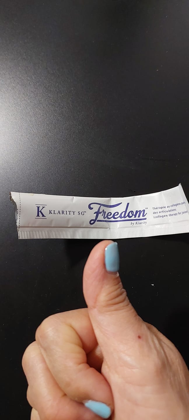Customer photo review of Freedom by KlaritySGᵀᴹ - Medical Grade Bioactive Collagen Peptides to heal Joint pain