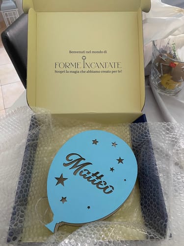 Customer photo review of Lampada Palloncino a Parete con Nome Personalizzato