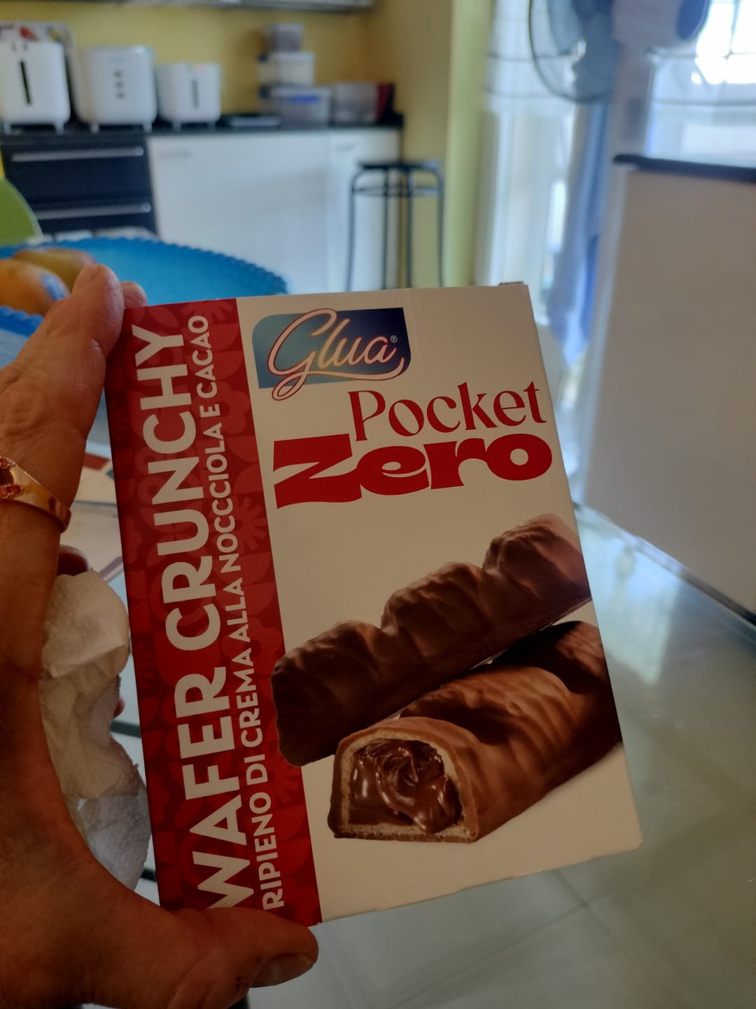 Customer photo review of Wafer croccante con crema nocciola Pocket ZERO