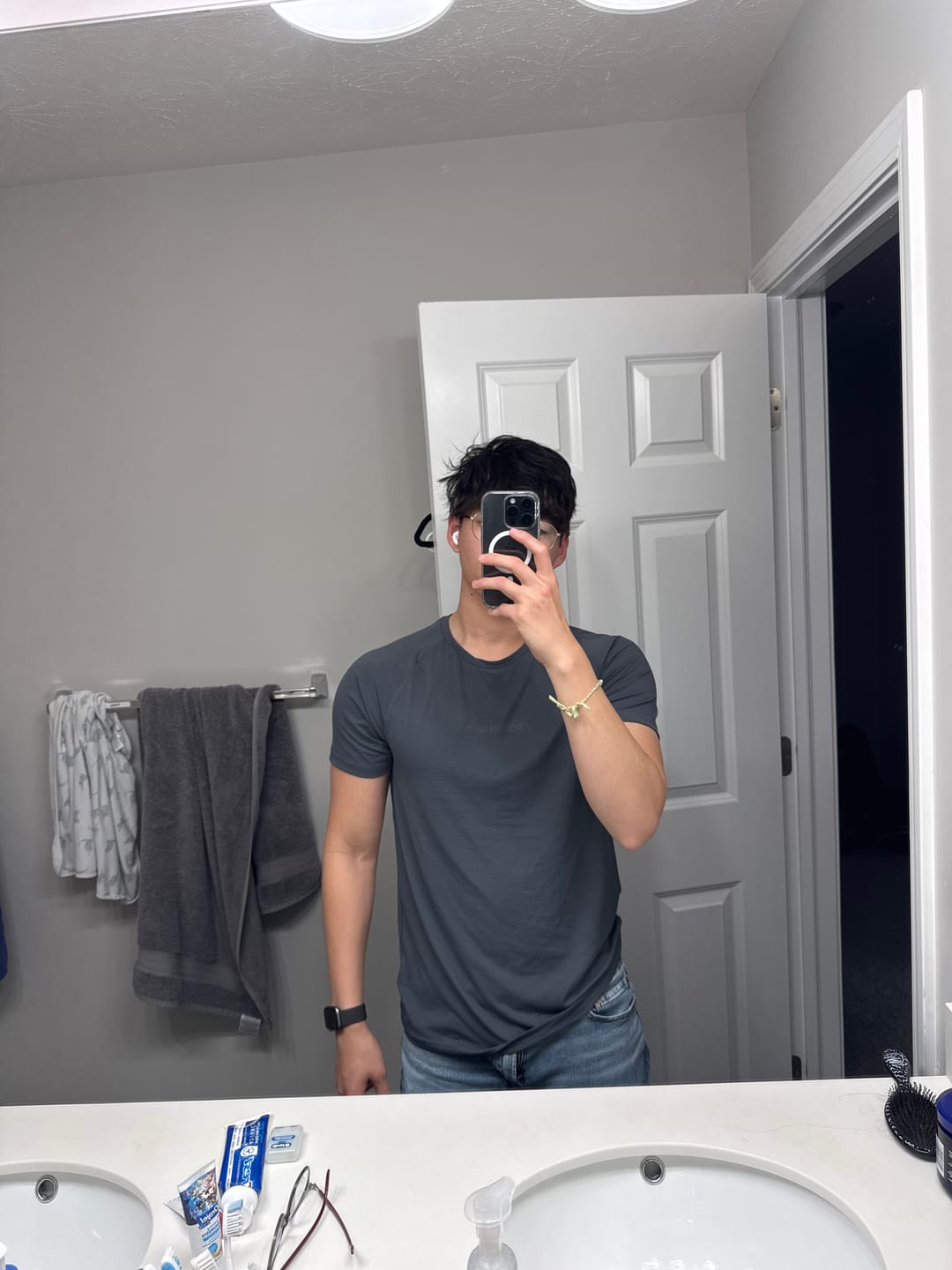 Customer photo review of Essentials Short Sleeve Athletic Fitted Tee Bundle
