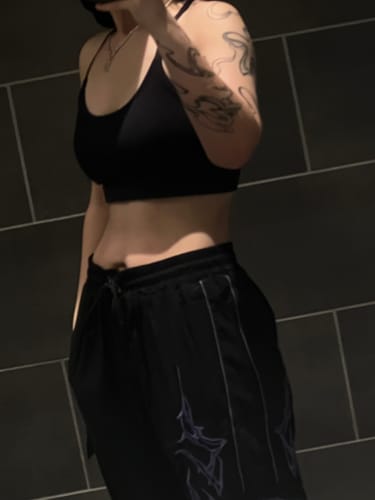 Customer photo review of Cyber Uncuffed Cargo Trackpants [NIGHTMARE]