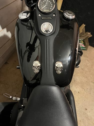 Customer photo review of 2pcs 3D Skull Decal Metal Emblem