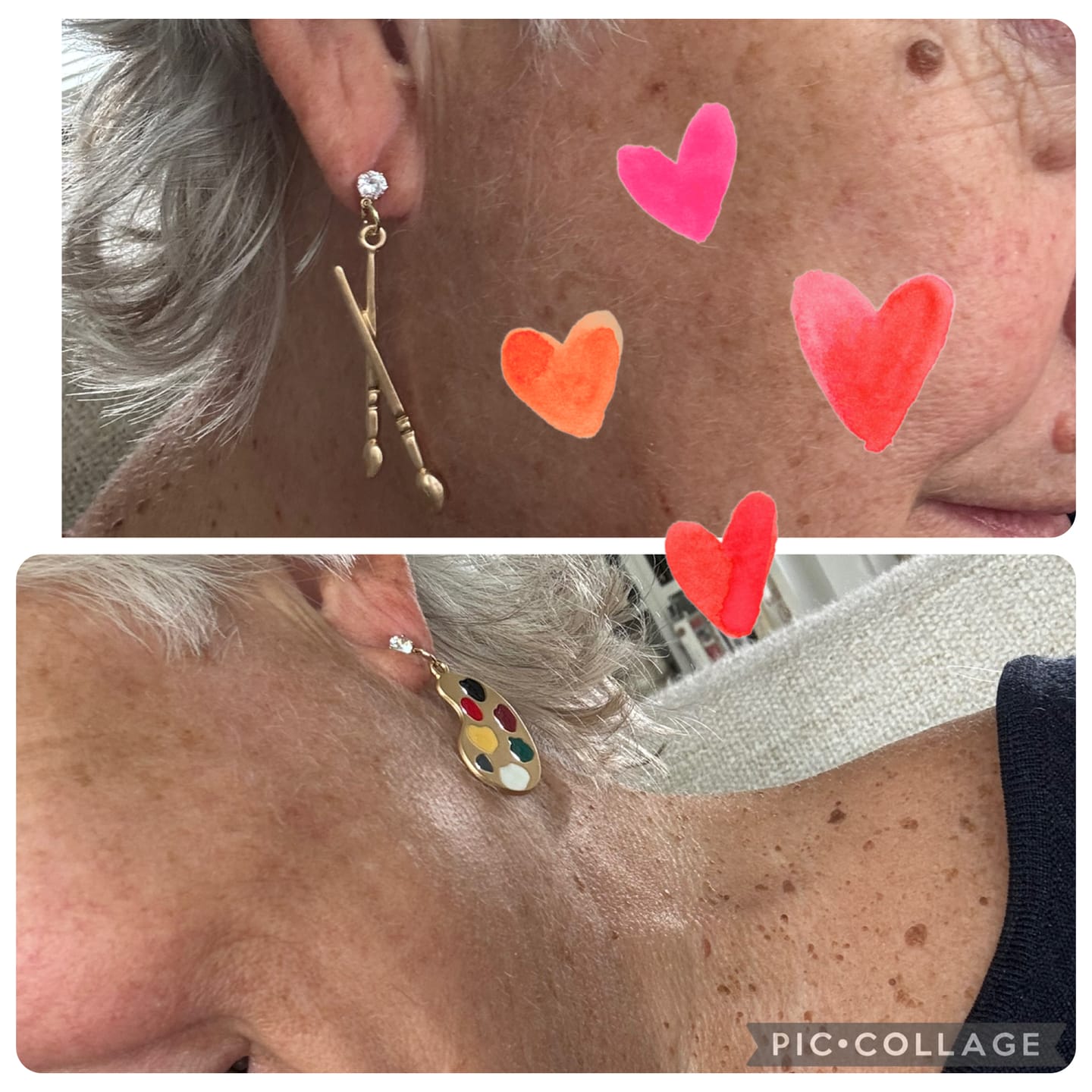 Customer photo review of The painter earrings