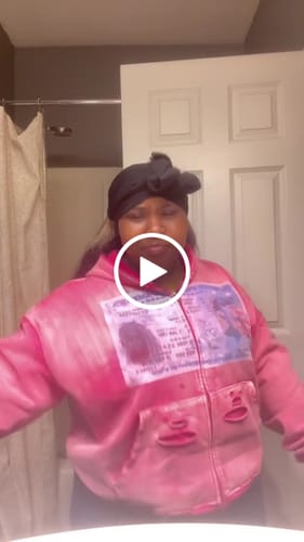 Customer video review of "FU" THUG PINK ZIP UP