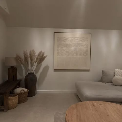 Customer photo review of Beige Wabi Sabi Texture Canvas Art #WS010