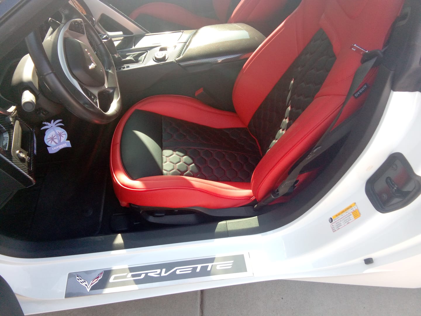 Customer photo review of Corvette C7 Custom Leather Seat Covers