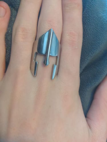Customer photo review of Spartan Helmet Ring