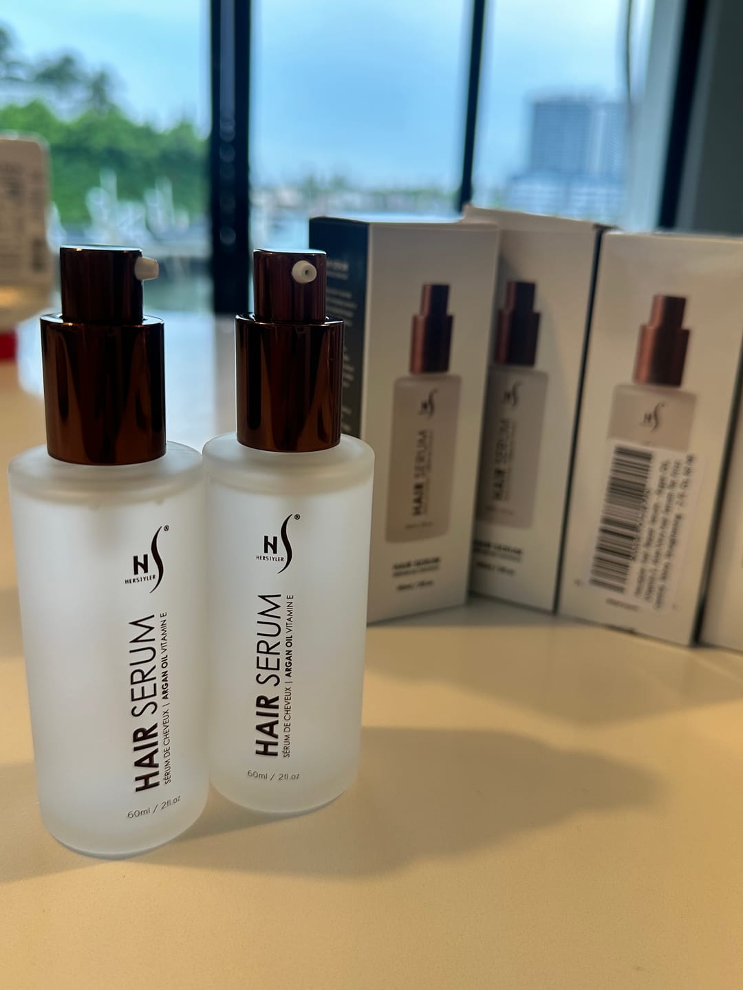 Customer photo review of Argan Oil Hair Serum