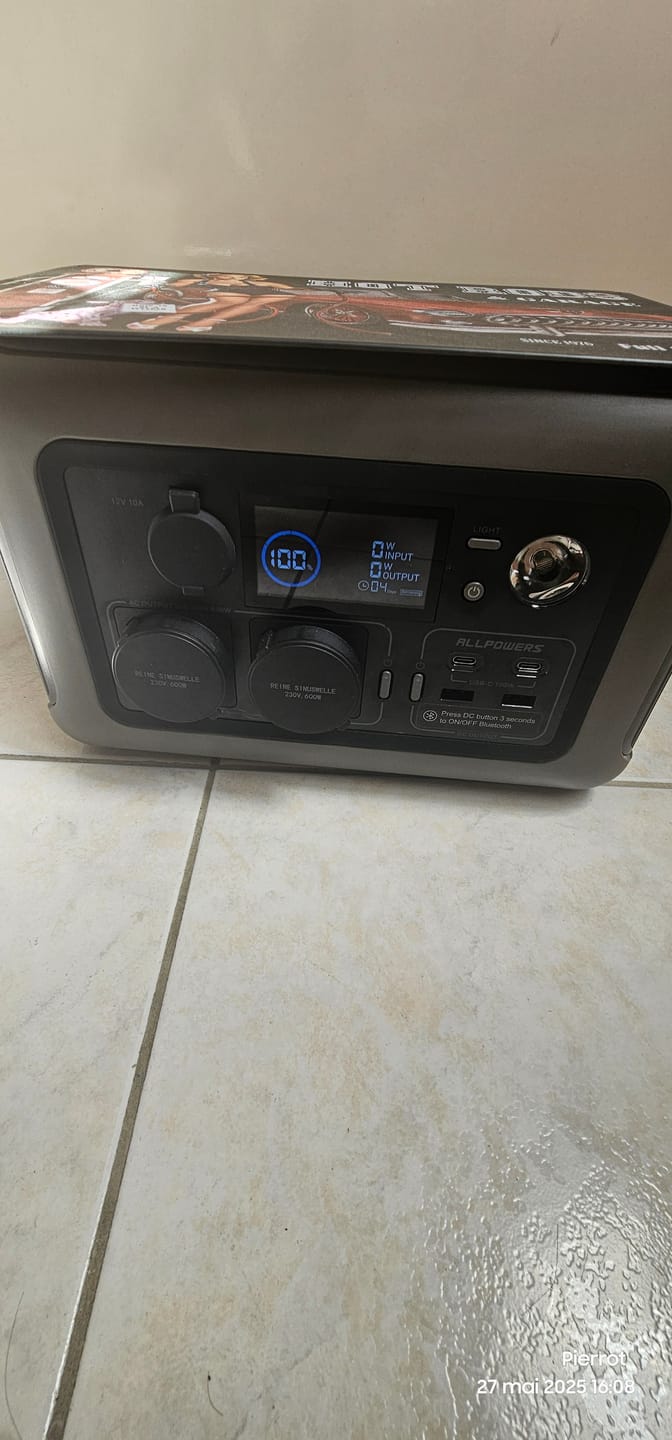 Customer photo review of ALLPOWERS R600 Station électrique portable 600W 299Wh Batterie LiFeP04