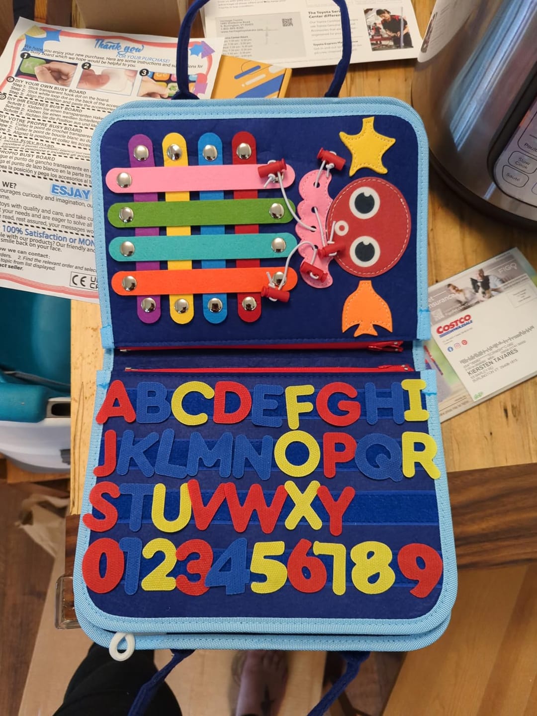 Customer photo review of Cahier Montessori – Éveil ludique pour les petites mains curieuses