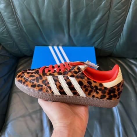 Customer photo review of Adidas Samba OG 'Preloved Red Leopard' – Women’s