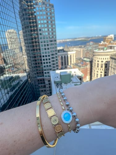 Customer photo review of Lucky Coin Bracelet