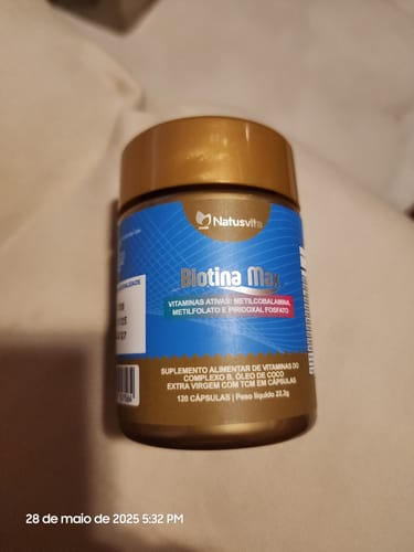 Customer photo review of Biotina Max (Vitaminas Ativas - B1 B2 B3 B5 B6 B9 B12, Óleo de coco com TCM) Cápsulas Softgel