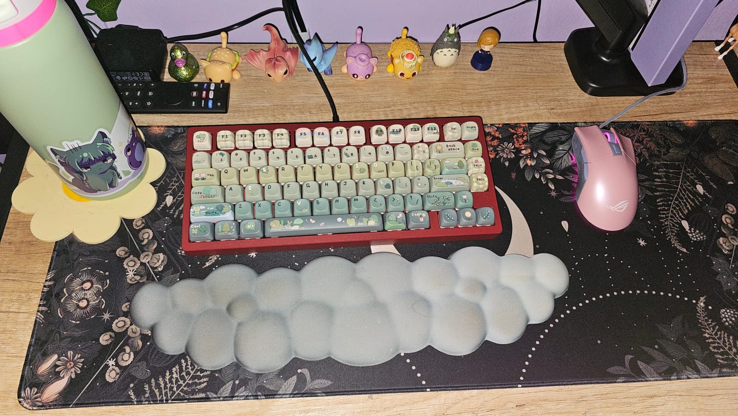 Customer photo review of KiiBOOM X Cosydiaries Rainy Froggy Day Keycap Set