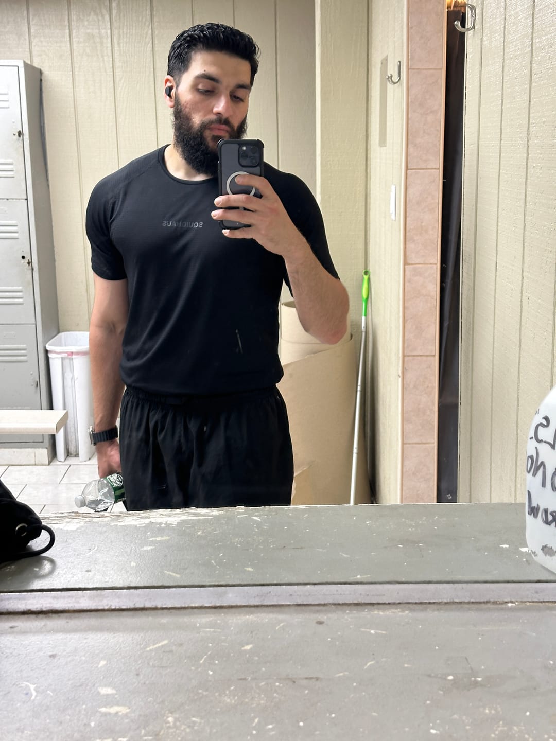 Customer photo review of Essentials Short Sleeve Athletic Fitted Tee