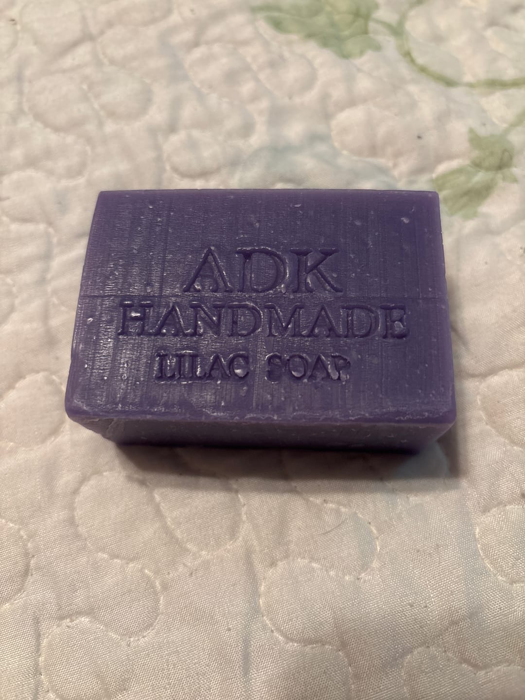 Customer photo review of Lilac Soap Bar 4 oz Unwrapped