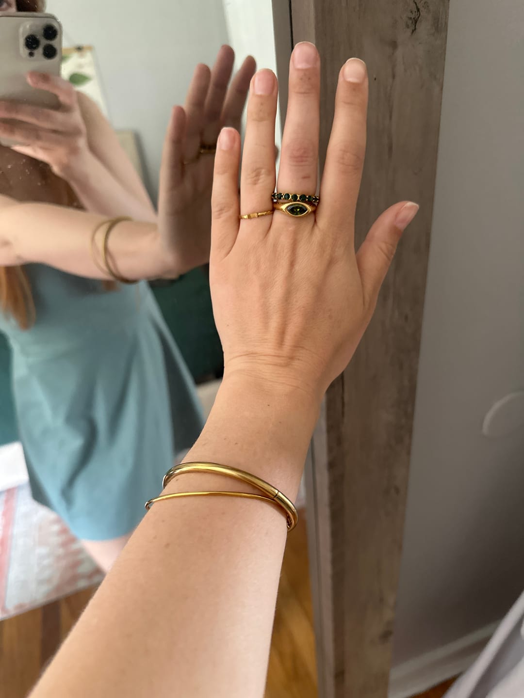Customer photo review of Green Arizona Crystal Ring