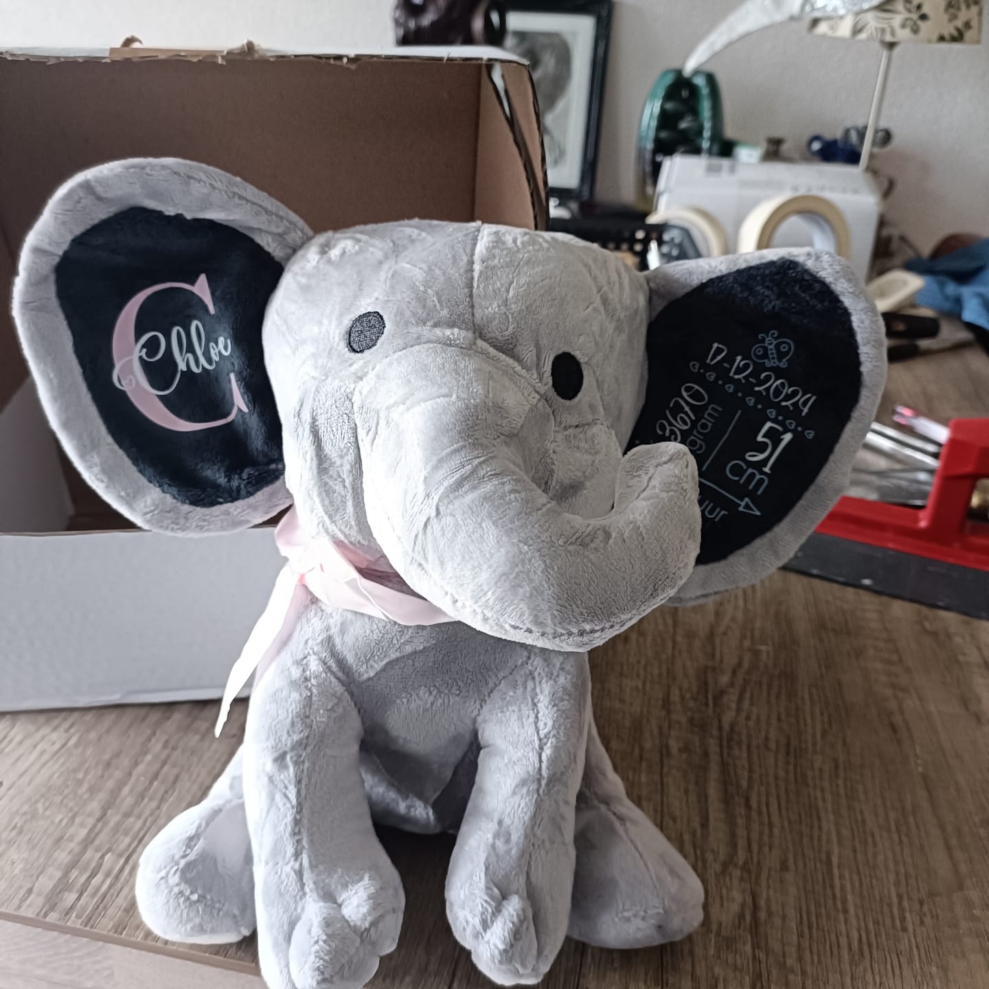 Customer photo review of Knuffelolifant - Baby-Knuffel
