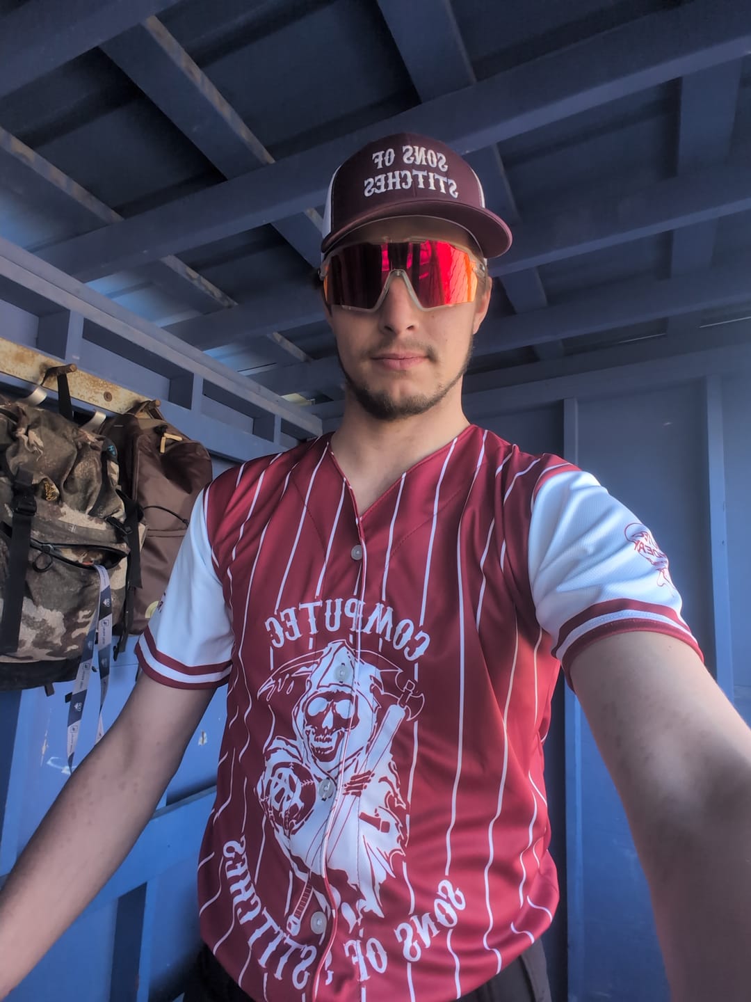 Customer photo review of The Steph Sunglasses - Red Lens