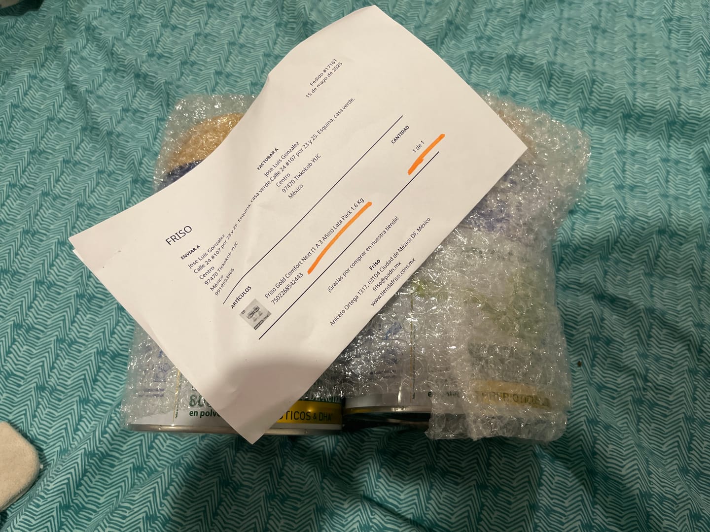 Customer photo review of Friso Gold Comfort Next (1 A 3 Años) Lata Pack 1.6 Kg