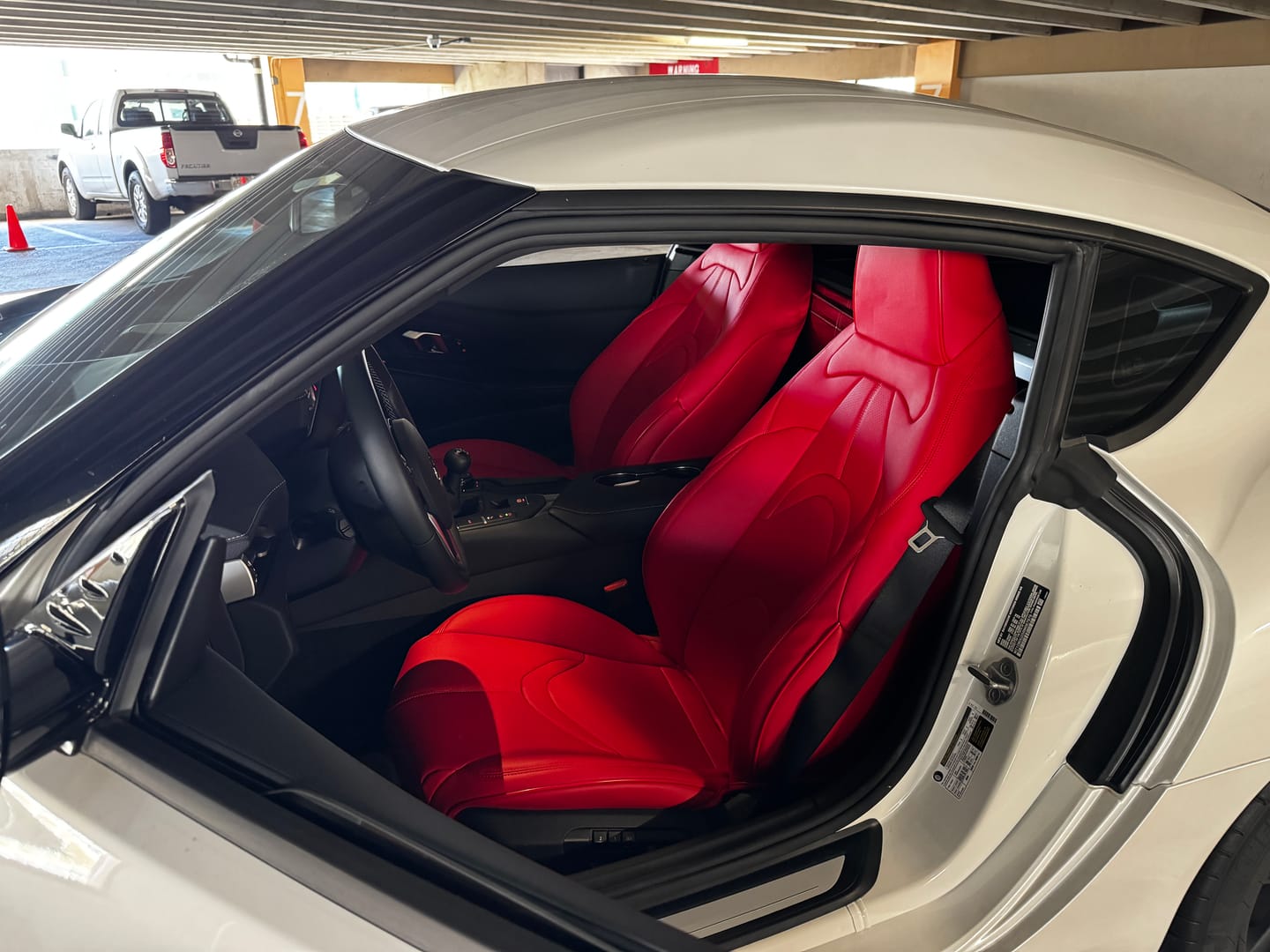 Customer photo review of 2020+ Toyota Supra Custom Leather Seat Covers